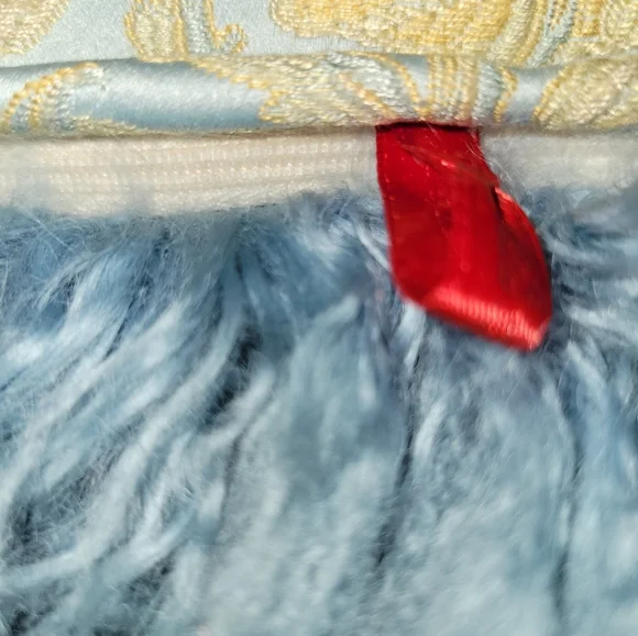 Silk Brocade/Curly Lamb Pillow